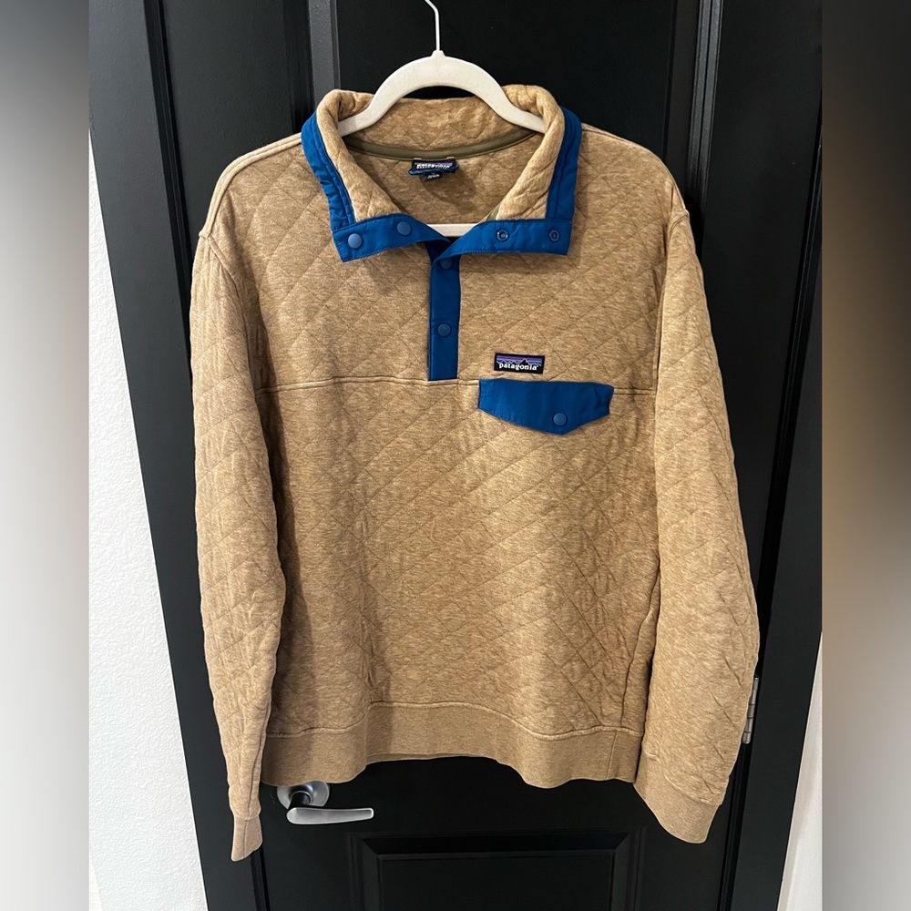 Patagonia Organic Cotton Quilted Snap Pull Over